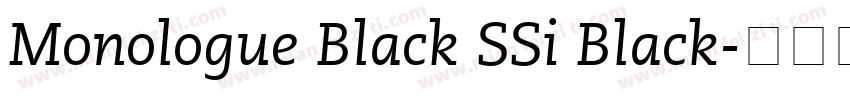 Monologue Black SSi Black字体转换